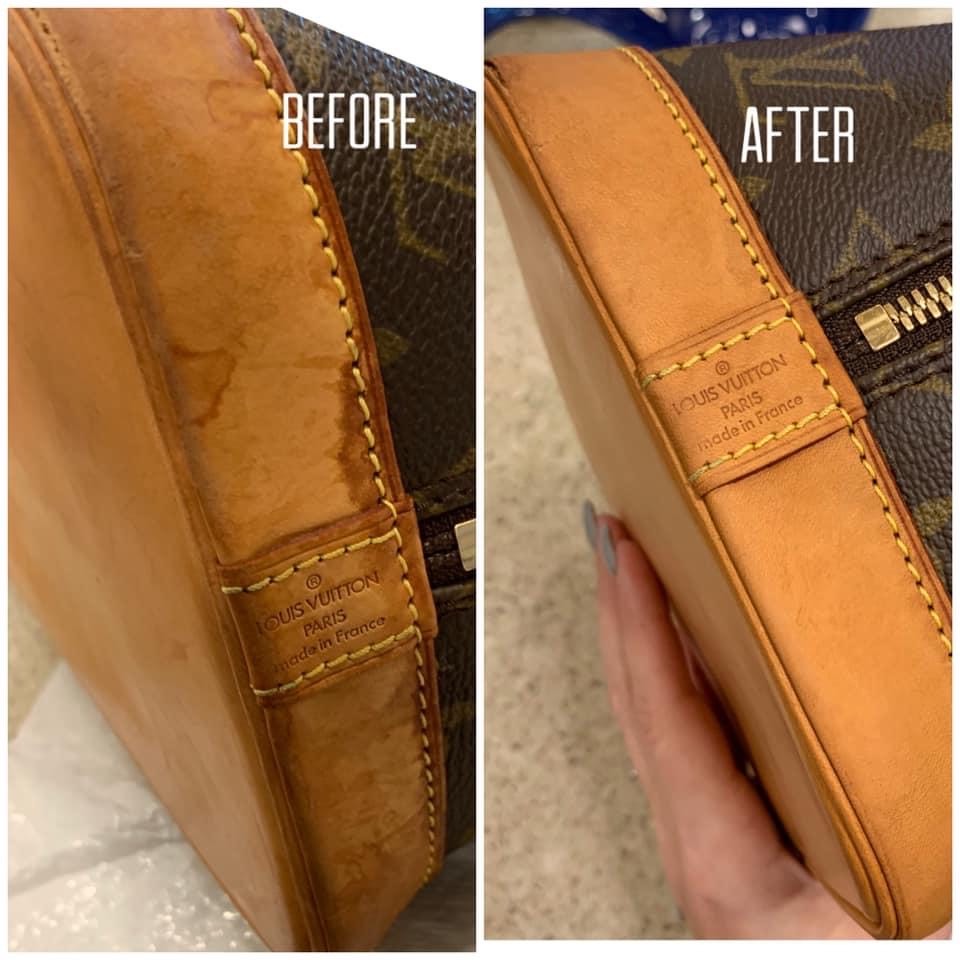 before and after vachetta leather
